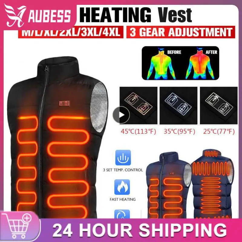 New 9 Places Heated Vest Men Women Usb Heated Heating Thermal Clothing Hunting Winter Fashion Heat Black 5XL 6XL
New 9 Places Heated Vest Men Women Usb Heated Heating Thermal Clothing Hunting Winter Fashion Heat Black 5XL 6XL