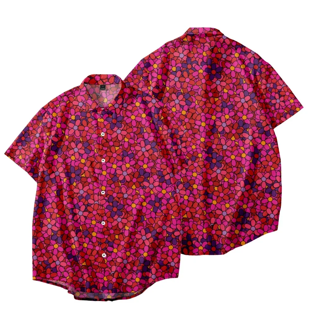 Red Psychedelic Flower Pattern Print Shirt, Fashion Casual Hawaiian Beach Style Summer Shirt Kimono for Men and Women
Red Psychedelic Flower Pattern Print Shirt, Fashion Casual Hawaiian Beach Style Summer Shirt Kimono for Men and Women