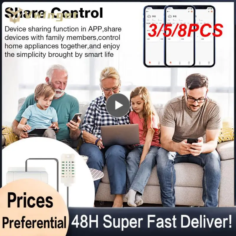 3/5/8PCS With Alexa Google Home App Remote Control Humidity Monitoring Switch Electricity Statistics Wifi Smart Switch 16a Tuya
3/5/8PCS With Alexa Google Home App Remote Control Humidity Monitoring Switch Electricity Statistics Wifi Smart Switch 16a Tuya