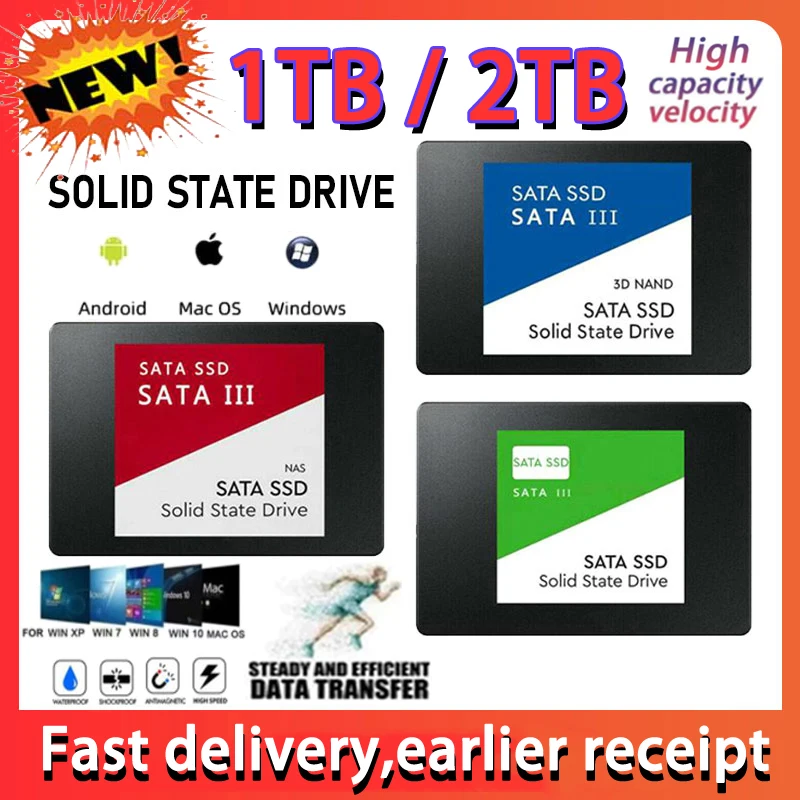 2022 New 2TB Solid State Notebook Universal Hard Disk M 2 SSD 1tb SSD high-speed 2.5-inch portable SSD 500GB internal SSD
2022 New 2TB Solid State Notebook Universal Hard Disk M 2 SSD 1tb SSD high-speed 2.5-inch portable SSD 500GB internal SSD