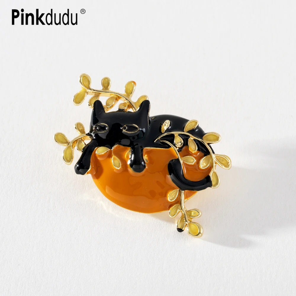 Pinkdudu New Plant Trees Leaf Black Cat Brooch Personality College Style Creative Alloy Brooch for Women Jewelry PD1083
Pinkdudu New Plant Trees Leaf Black Cat Brooch Personality College Style Creative Alloy Brooch for Women Jewelry PD1083