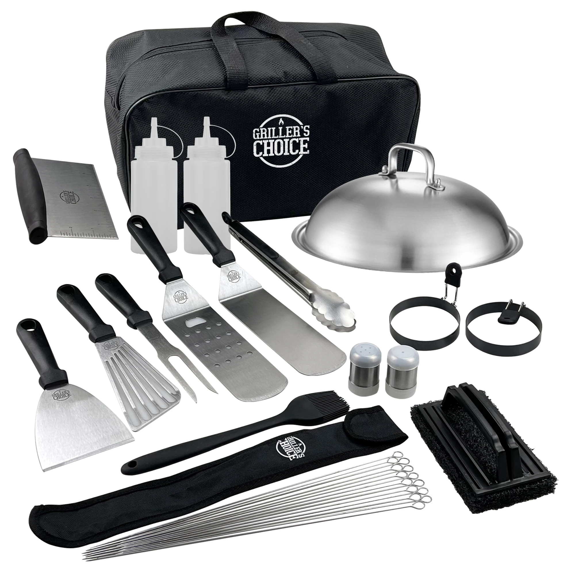32 pc Griddle Spatula Set Metal - Commercial Heavy Duty Stainless Steel, Flat Top, Grill, Indoor-Outdoor, Hibachi, BBQ Grilling
32 pc Griddle Spatula Set Metal - Commercial Heavy Duty Stainless Steel, Flat Top, Grill, Indoor-Outdoor, Hibachi, BBQ Grilling
