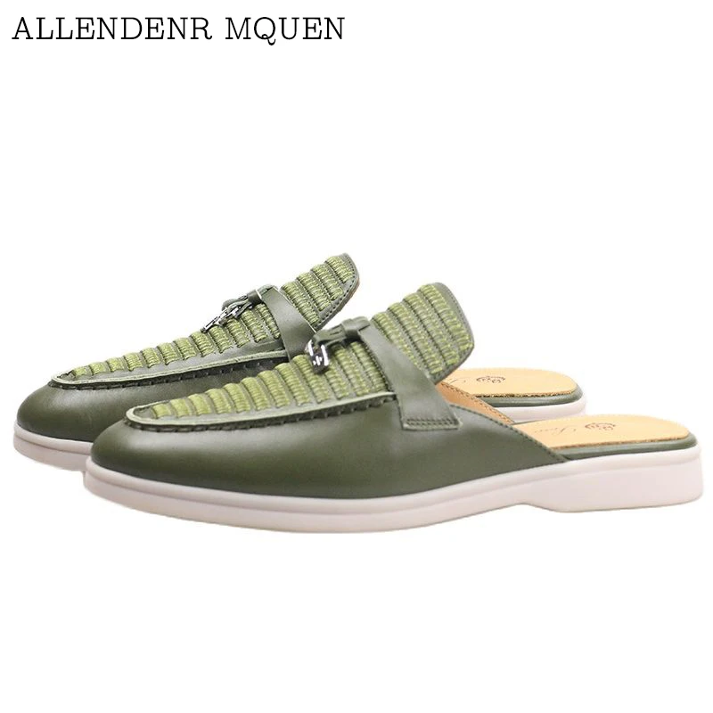 Высококачественные кожаные шлепанцы ручной работы с вышивкой, удобные классические модные Универсальные женские тапочки на плоской подошве
Высококачественные кожаные шлепанцы ручной работы с вышивкой, удобные классические модные Универсальные женские тапочки на плоской подошве