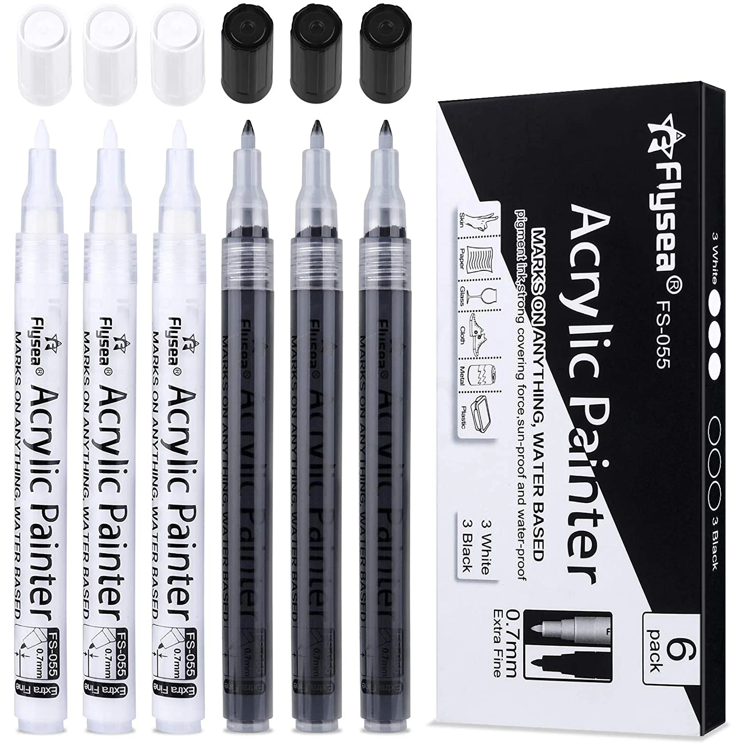 Premium Acrylic Paint Marker Pen 3mm Medium Tip for Rock Painting Mug Ceramic Glass Wood Fabric Painting Water Based Quick Dry
Premium Acrylic Paint Marker Pen 3mm Medium Tip for Rock Painting Mug Ceramic Glass Wood Fabric Painting Water Based Quick Dry