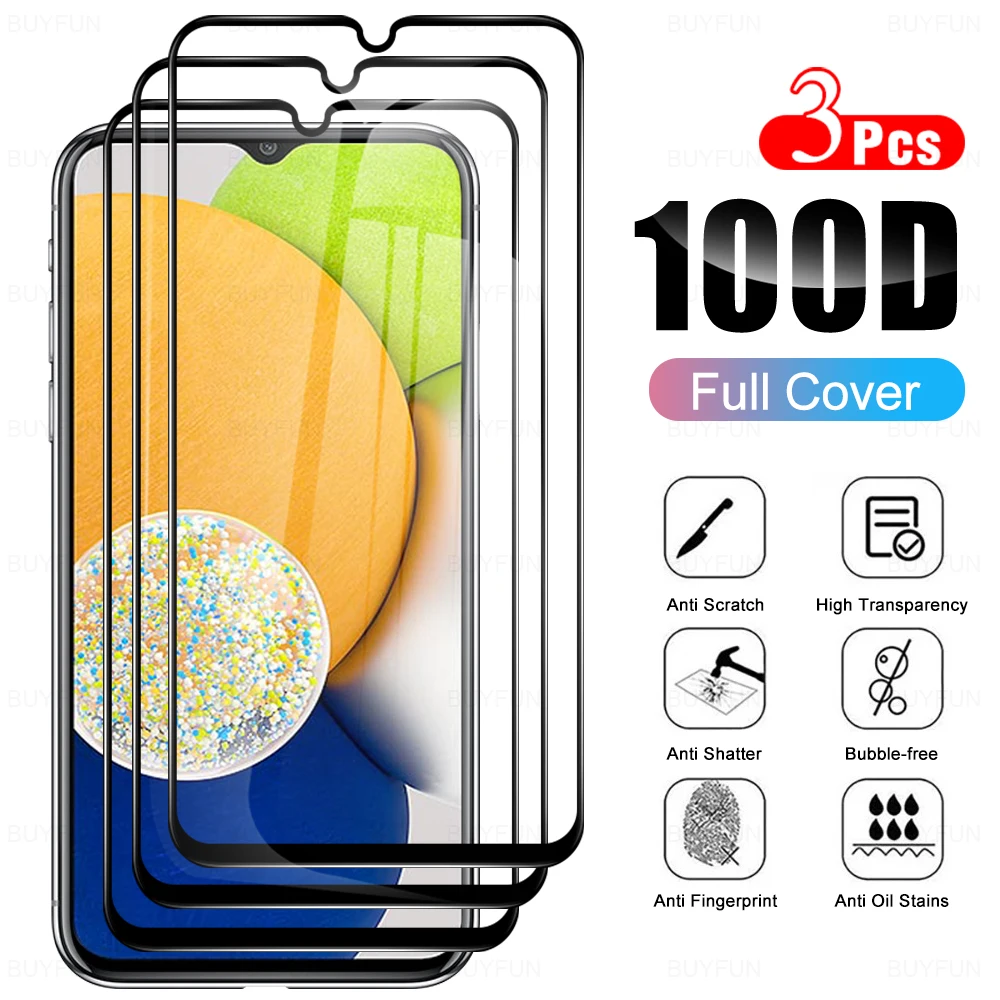 3 шт. 100D прозрачное закаленное стекло с полным покрытием для Samsung Galaxy A03 A03s Защитная пленка для экрана на A03 Core защитная пленка от царапин
3 шт. 100D прозрачное закаленное стекло с полным покрытием для Samsung Galaxy A03 A03s Защитная пленка для экрана на A03 Core защитная пленка от царапин