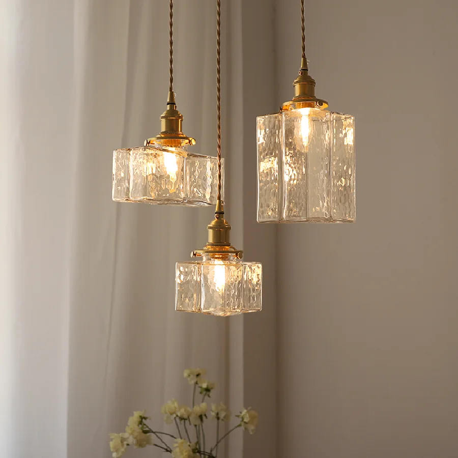 Nordic Retro Copper Pendant Lights Restaurant Cafe Bar Table Glass Hanging Lamps Indoor Decorative Designer Bedside Chandelier
Nordic Retro Copper Pendant Lights Restaurant Cafe Bar Table Glass Hanging Lamps Indoor Decorative Designer Bedside Chandelier