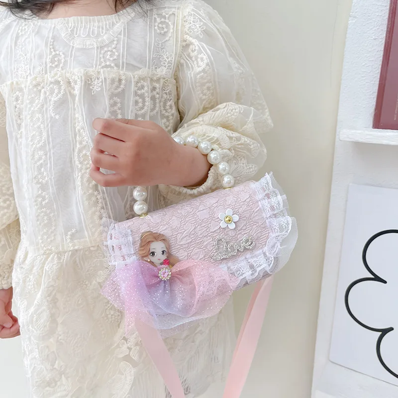 Retro Pearl Strap Lovely Girls Shoulder Crossbody Bag Cartoon Pattern Baby Kids Messenger Bags Lace Edge Design Children Handbag
Retro Pearl Strap Lovely Girls Shoulder Crossbody Bag Cartoon Pattern Baby Kids Messenger Bags Lace Edge Design Children Handbag