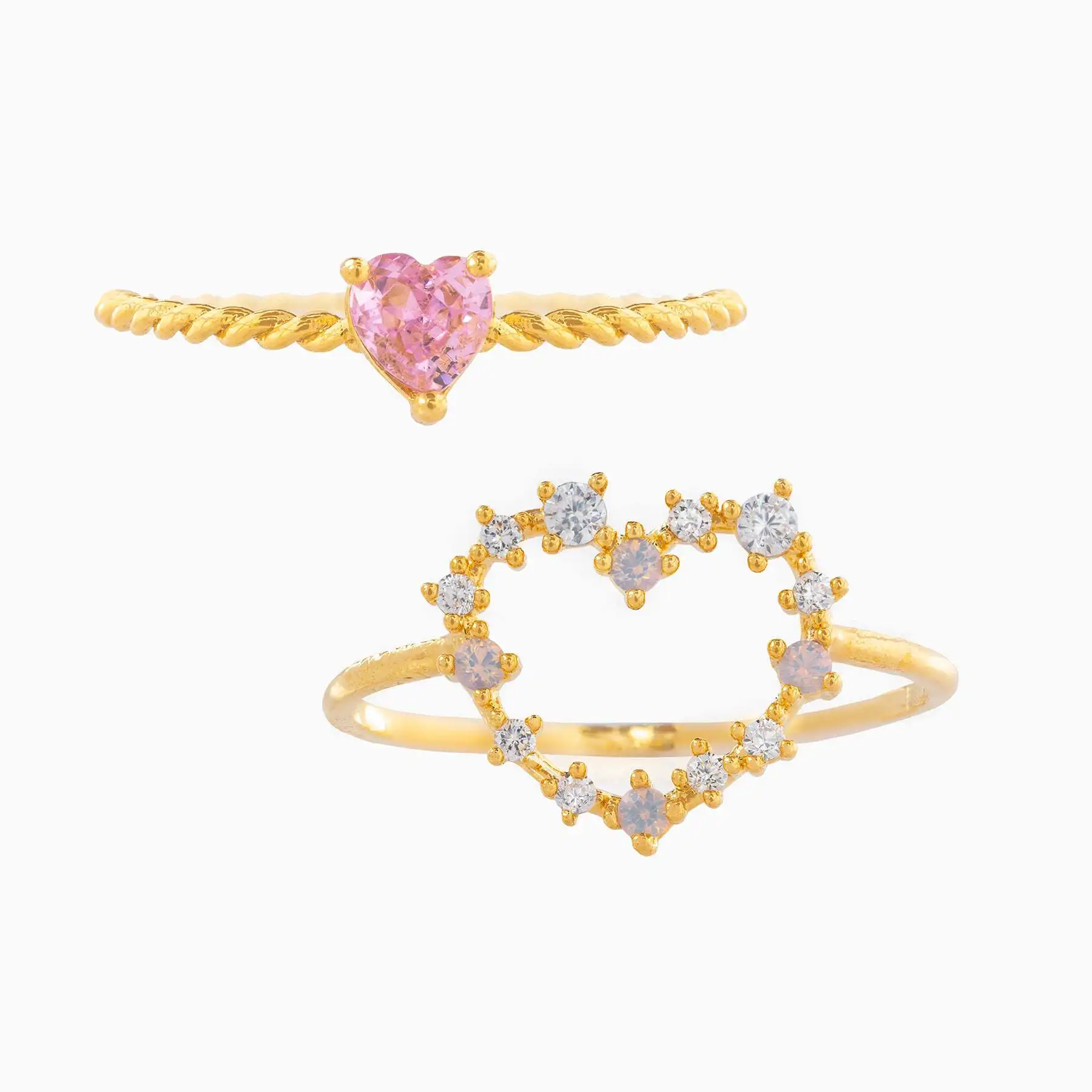 Japanese and Korean Style Heart Shaped Romantic Ring for Women Copper-plated 18k Gold niche Pink Love Ring Fashion Jewelry
Japanese and Korean Style Heart Shaped Romantic Ring for Women Copper-plated 18k Gold niche Pink Love Ring Fashion Jewelry