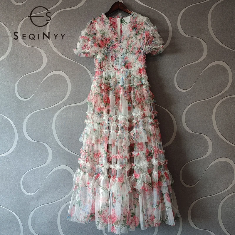 Женское вечернее платье с оборками SEQINYY, красное Сетчатое ТРАПЕЦИЕВИДНОЕ ПЛАТЬЕ С Цветочным принтом для подиума, лето-весна
Женское вечернее платье с оборками SEQINYY, красное Сетчатое ТРАПЕЦИЕВИДНОЕ ПЛАТЬЕ С Цветочным принтом для подиума, лето-весна