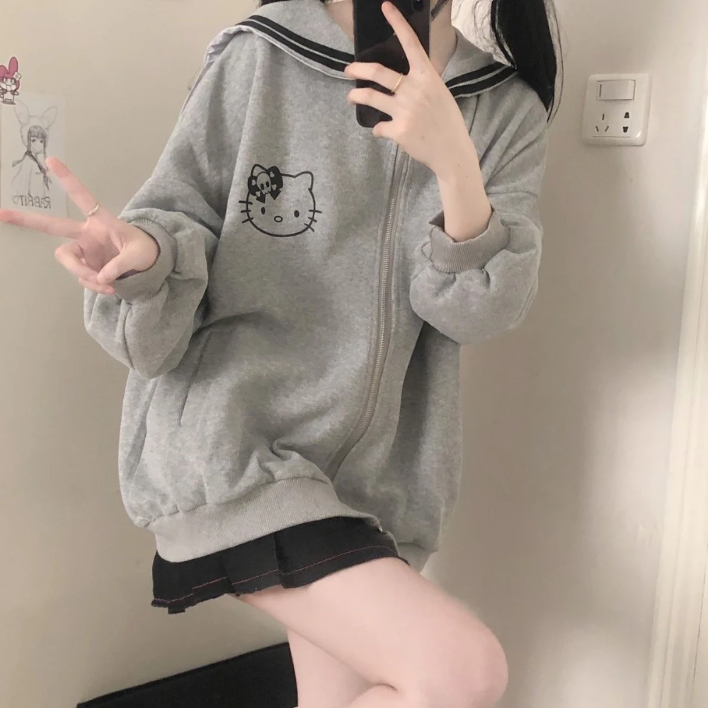 Sanrio Hello Kitty Kawaii Plush Warm Coat Thick Pullovers Anime Cartoon Casual Loose Sweet Hoodie Sweatshirts Sweater Top Girl
Sanrio Hello Kitty Kawaii Plush Warm Coat Thick Pullovers Anime Cartoon Casual Loose Sweet Hoodie Sweatshirts Sweater Top Girl