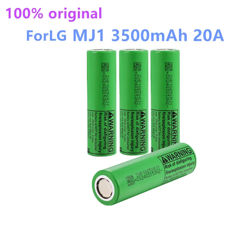 4pcs 2022 New 100% Original MJ1 INR18650 Battery 3.7v 3500mAh 18650 Li-Ion Rechargeable Battery ForLG MJ1 3500mah battery
4pcs 2022 New 100% Original MJ1 INR18650 Battery 3.7v 3500mAh 18650 Li-Ion Rechargeable Battery ForLG MJ1 3500mah battery