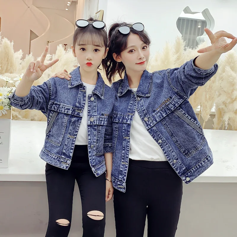 Fashion Family Matching Outfits Spring Autumn Jeans Coats Cotton Letter Print Denim Jackets Matching Mother Daughter Clothes
Fashion Family Matching Outfits Spring Autumn Jeans Coats Cotton Letter Print Denim Jackets Matching Mother Daughter Clothes