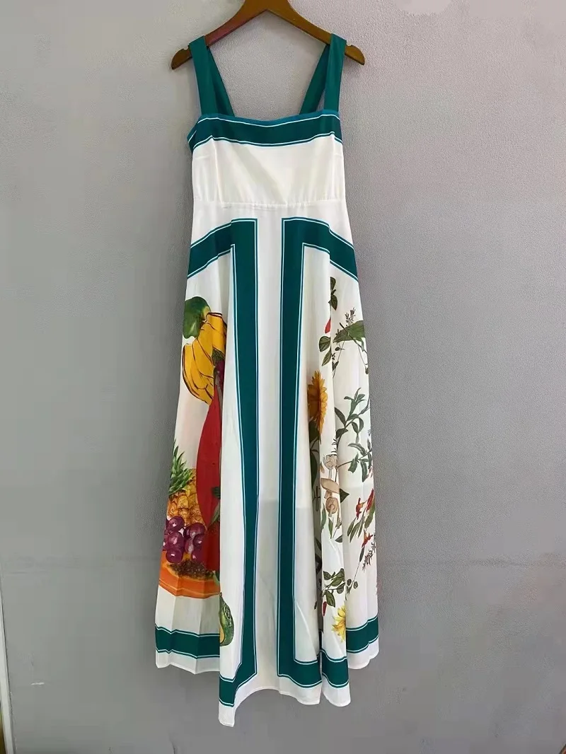 Bohemian Beach Long Dress 2022 Summer Style Women Tropicla Fruits Print Back Elastic Sexy Sleeveless Casual Long Maxi Dress
Bohemian Beach Long Dress 2022 Summer Style Women Tropicla Fruits Print Back Elastic Sexy Sleeveless Casual Long Maxi Dress
