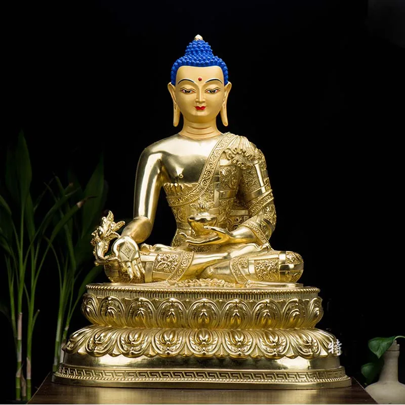 HUGE 48CM large High-grade Buddha statue Asia Buddhism Nepal Gilding Sakyamuni Medicine Buddha statue bless Safety Health luck
HUGE 48CM large High-grade Buddha statue Asia Buddhism Nepal Gilding Sakyamuni Medicine Buddha statue bless Safety Health luck