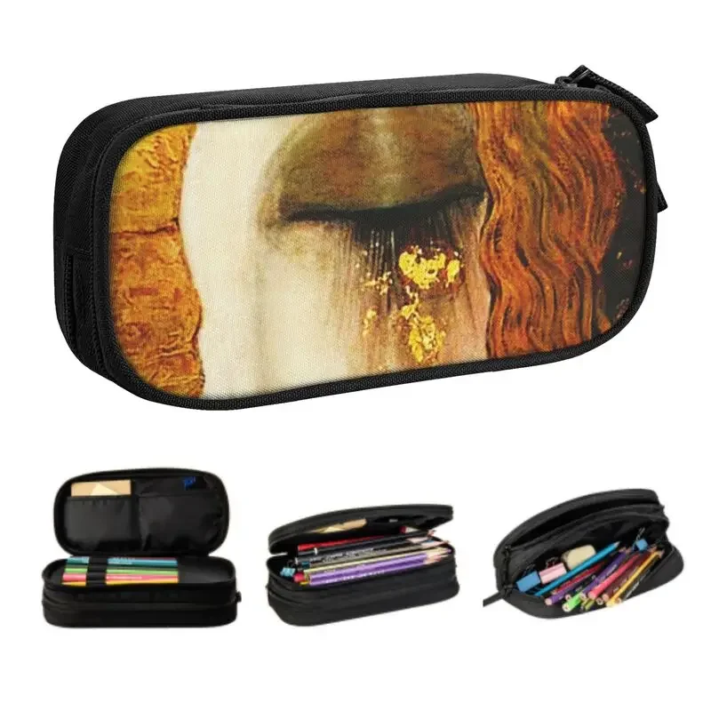 Korean Gustav Klimt Golden Tear Pencil Cases for Girls Boys Custom Symbolism Art Large Capacity Pen Box Bag Stationery
Korean Gustav Klimt Golden Tear Pencil Cases for Girls Boys Custom Symbolism Art Large Capacity Pen Box Bag Stationery