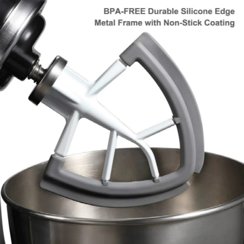 Flex Rim Beater for KitchenAid 4.5-5 QT Tilt Head Stand Mixer, Flat Beater Blade with Flexible Silicone Rim Bowl Scraper
Flex Rim Beater for KitchenAid 4.5-5 QT Tilt Head Stand Mixer, Flat Beater Blade with Flexible Silicone Rim Bowl Scraper