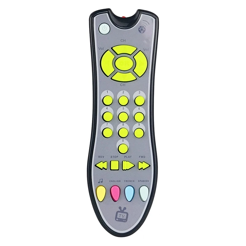 Baby Realistic TV Remote Control Toy With Light And Sound With English, French And Spanish Gift Toy For Girls Boys
Baby Realistic TV Remote Control Toy With Light And Sound With English, French And Spanish Gift Toy For Girls Boys
