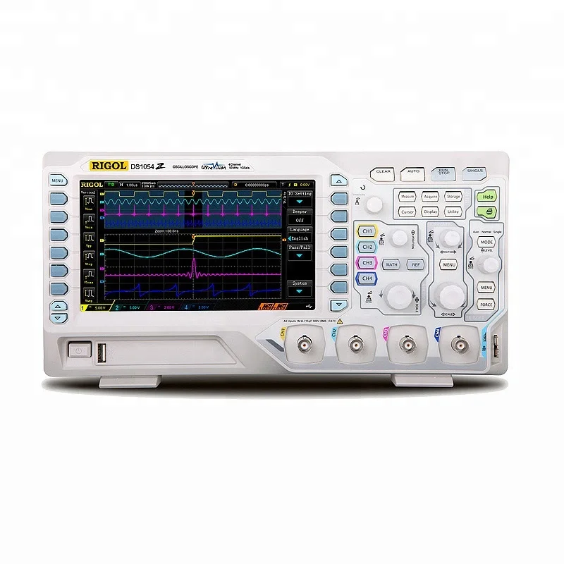 4 Channels 50MHz Bandwidth 12Mpts Memory Depth 7.0 Inches TFT LCD Display Digital Oscilloscope
4 Channels 50MHz Bandwidth 12Mpts Memory Depth 7.0 Inches TFT LCD Display Digital Oscilloscope