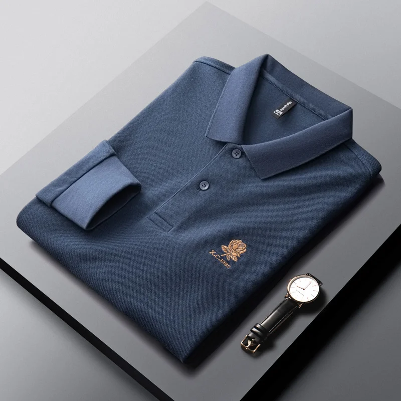 High Luxurious Quality Flower Embroidery Long Sleeve T-shirt Men's 2023 Autumn New 100% Cotton Casual Polo Shirt Men's Wear
High Luxurious Quality Flower Embroidery Long Sleeve T-shirt Men's 2023 Autumn New 100% Cotton Casual Polo Shirt Men's Wear