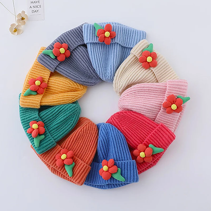 Korean Flower Children Beanies Autumn Winter Warm Wool Knitted Pullover Hat Kids Girls Solid Color Bonnet Headgear Stuff 1-5Y
Korean Flower Children Beanies Autumn Winter Warm Wool Knitted Pullover Hat Kids Girls Solid Color Bonnet Headgear Stuff 1-5Y
