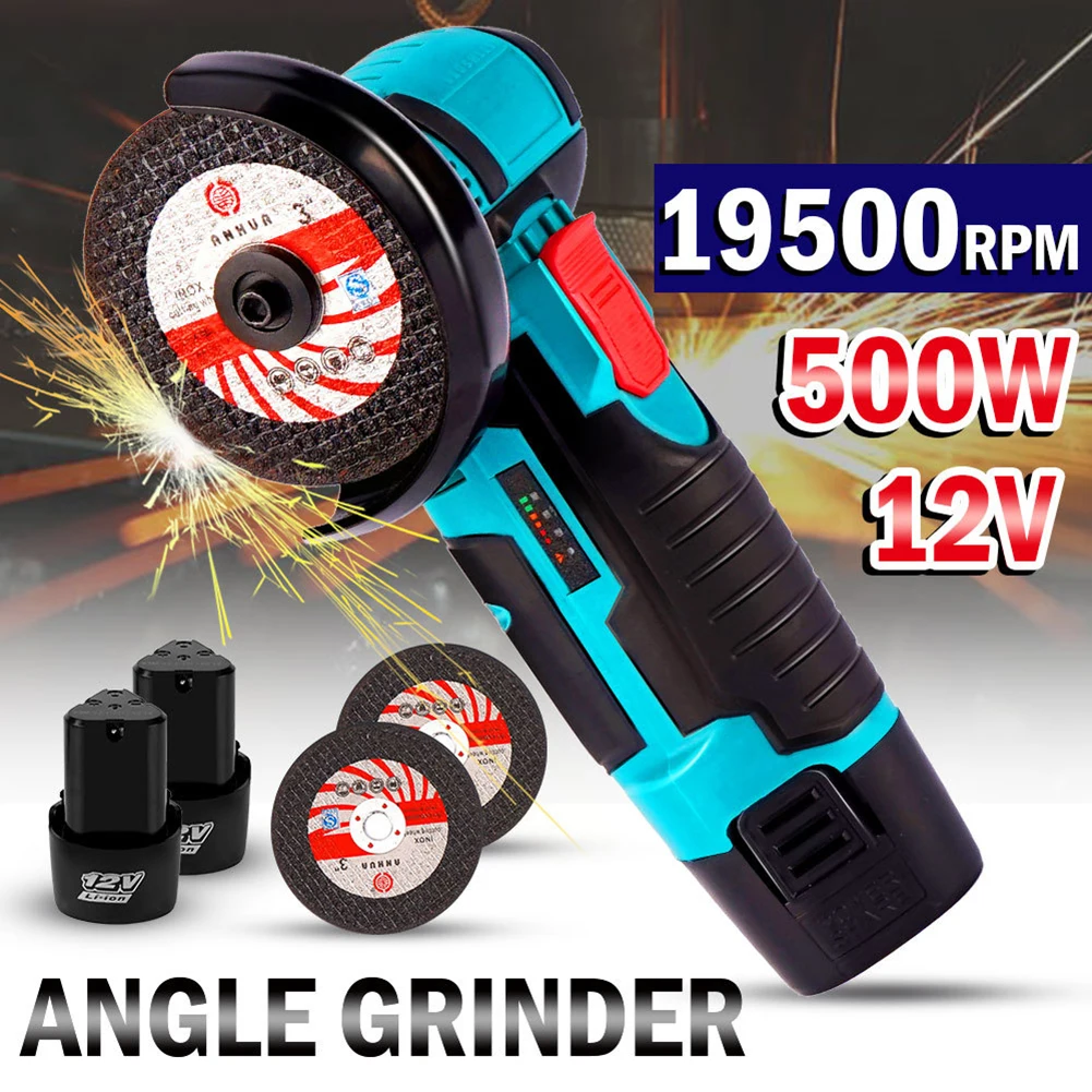 12V Mini Brushless Angle Grinder 19500 rpm Rechargeable Cordless Polishing Machine Diamond Cutting Power Tool Mini Angle Grinder
12V Mini Brushless Angle Grinder 19500 rpm Rechargeable Cordless Polishing Machine Diamond Cutting Power Tool Mini Angle Grinder