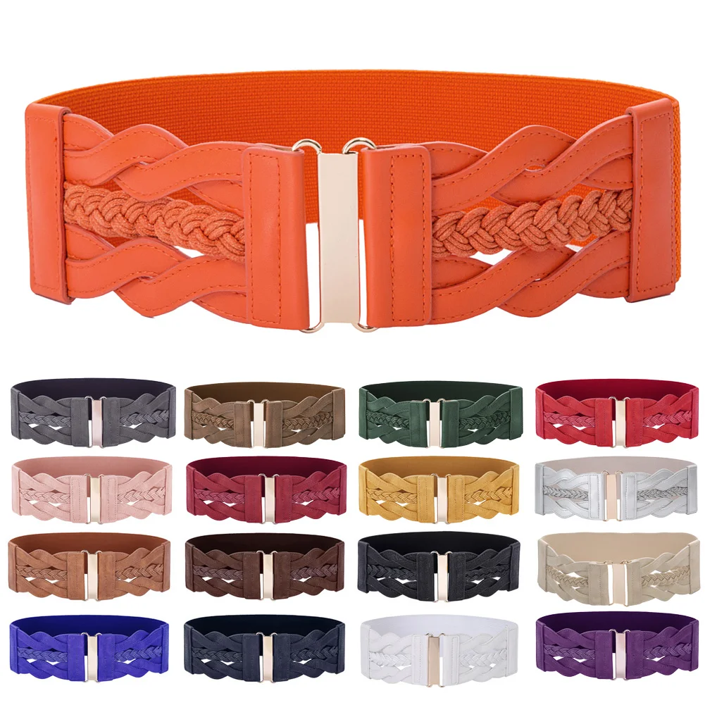 Women 3" Waist Belts For Dress Pu Patent Wide Braided Polyurethane Leather Elastic Band Waist Belt Solid Wide Waistband New
Women 3" Waist Belts For Dress Pu Patent Wide Braided Polyurethane Leather Elastic Band Waist Belt Solid Wide Waistband New