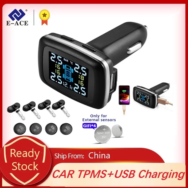 Car TPMS K06 Tire Pressure Monitoring System 4 Wheels Tyre Cigarette Lighter Connect USB Charge Test Device Car Alarm Security
Car TPMS K06 Tire Pressure Monitoring System 4 Wheels Tyre Cigarette Lighter Connect USB Charge Test Device Car Alarm Security