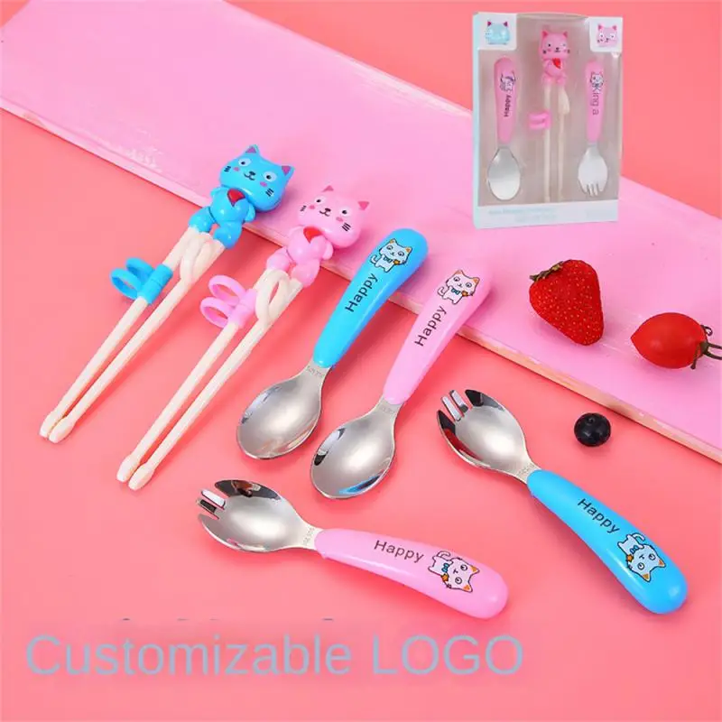 Childrens Tableware Childrens Learning Chopsticks 304 Stainless Steel Training Tableware Chopsticks Fork Spoon Cartoon Handle 
Childrens Tableware Childrens Learning Chopsticks 304 Stainless Steel Training Tableware Chopsticks Fork Spoon Cartoon Handle