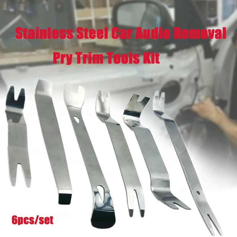 Car Inner Removal Tool 6pcs Kit Auto Car Radio Door Clip Panel Trim Dash Audio Removal Installer Pry Tool with Canvas Bag
Car Inner Removal Tool 6pcs Kit Auto Car Radio Door Clip Panel Trim Dash Audio Removal Installer Pry Tool with Canvas Bag