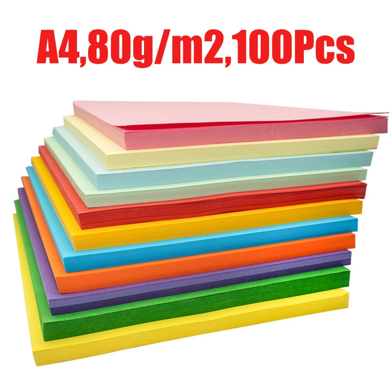 80g/m2,Multi-Purpose A4 Copy Paper, 100 Sheets of A4 Color Paper Inkjet Printing, Handmade DIY Origami, Color Cardboard
80g/m2,Multi-Purpose A4 Copy Paper, 100 Sheets of A4 Color Paper Inkjet Printing, Handmade DIY Origami, Color Cardboard