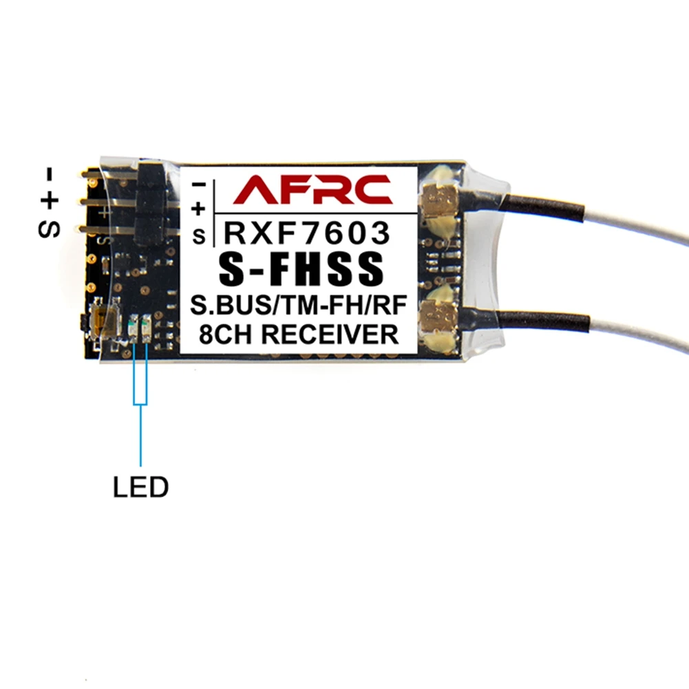 AFRC RXF7603 8CH Mini Receiver for Futaba S-FHSS/TM-FH RF Module Remote Control System 18MZ,14SG, 10J, 8J, 6J
AFRC RXF7603 8CH Mini Receiver for Futaba S-FHSS/TM-FH RF Module Remote Control System 18MZ,14SG, 10J, 8J, 6J