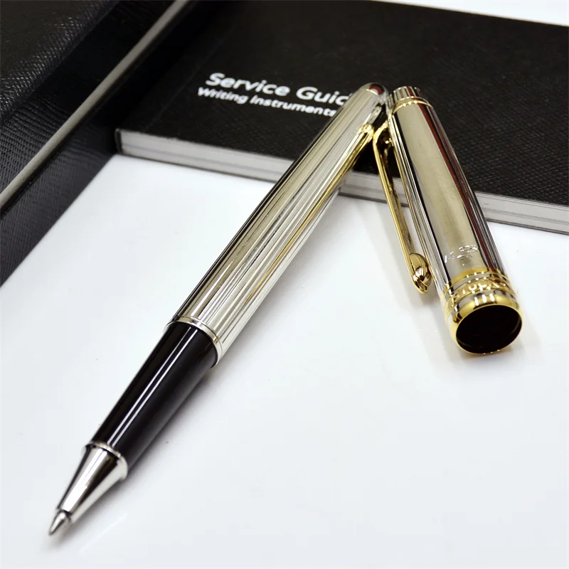 

MOM Ag925 MB Rollerball Fountain Pen Luxury 163 Ballpoint Writing Gift Stationery Silver Gold Office Supplies With Serial Number