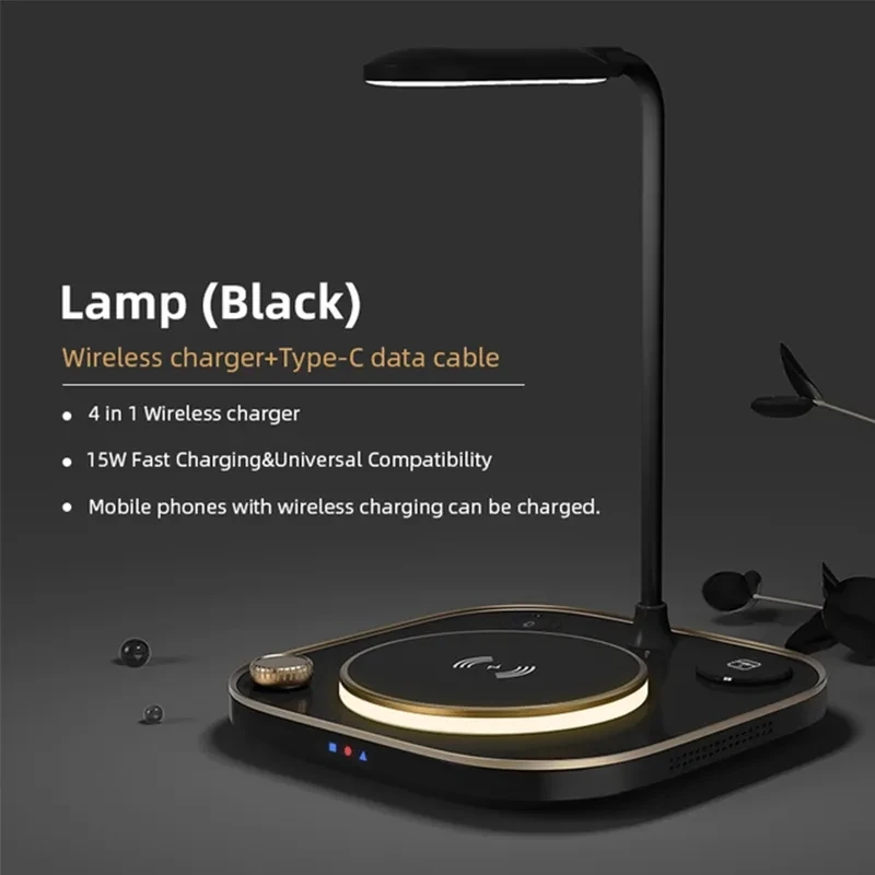 15W iPhone Cell Phone Watch Headset Modern LED Office Desk Lamp Wireless Charger Light Wireless Charging Fast 3 in 1
15W iPhone Cell Phone Watch Headset Modern LED Office Desk Lamp Wireless Charger Light Wireless Charging Fast 3 in 1