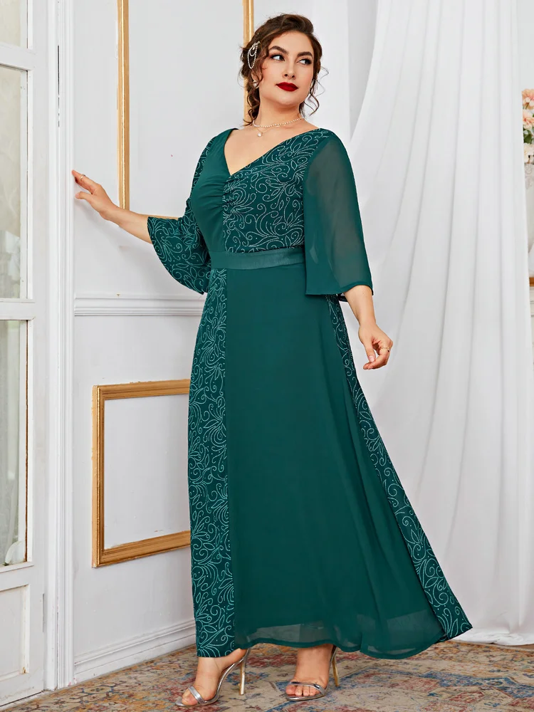 TOLEEN Summer Women Plus Size Large Elegant Maxi Dresses 2022 V-Neck Slim Waist Long Oversized Dress For Party Evening Festival
TOLEEN Summer Women Plus Size Large Elegant Maxi Dresses 2022 V-Neck Slim Waist Long Oversized Dress For Party Evening Festival