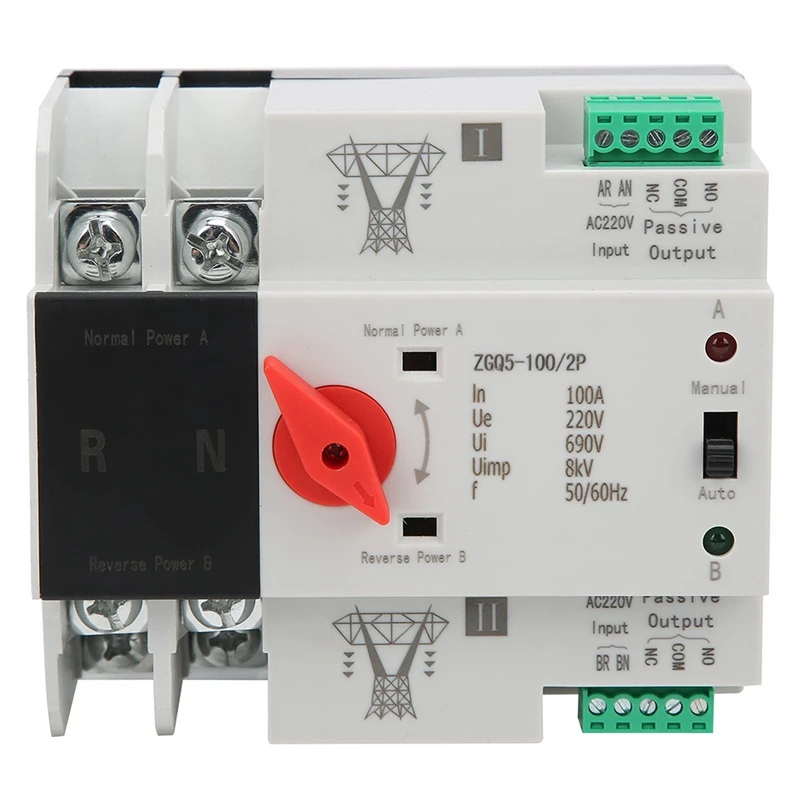 2-Way переключатель коробки передач 220V ZGQ5-100 / 2P автоматический переключатель с двойной мощностью, 2-Way переключатель коробки передач Controller
2-Way переключатель коробки передач 220V ZGQ5-100 / 2P автоматический переключатель с двойной мощностью, 2-Way переключатель коробки передач Controller