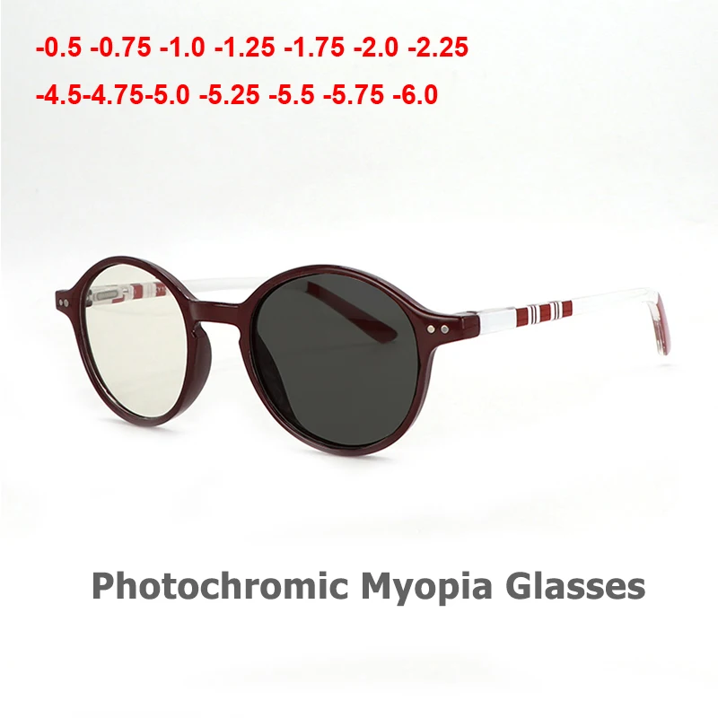 Women Photochromic Glasses For Myopia Flexible Oval Spectacle Frame Short Sighted Glasses Minus Diopter From -0.5 To -6.0 Unisex
Women Photochromic Glasses For Myopia Flexible Oval Spectacle Frame Short Sighted Glasses Minus Diopter From -0.5 To -6.0 Unisex
