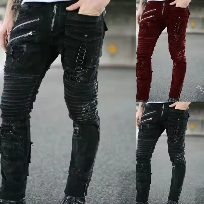 2022 Europe and The United States New Decorative Zipper Trousers Slim Casual Trend Jeans Skinny Men's Slim Trousers Clothing
2022 Europe and The United States New Decorative Zipper Trousers Slim Casual Trend Jeans Skinny Men's Slim Trousers Clothing
