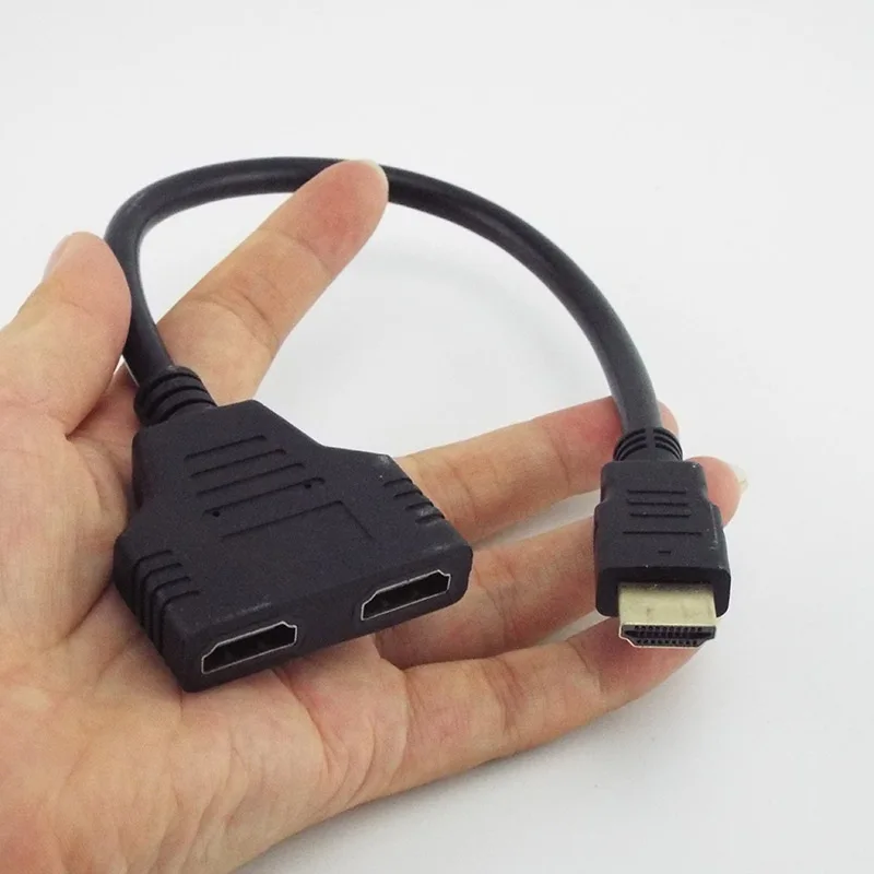 HD HDMI-compatible 1 In 2 Out Splitter Cable Male to 2 Female Connector Switcher Adapter Converter For HDTV Tablet XBOX 1080P
HD HDMI-compatible 1 In 2 Out Splitter Cable Male to 2 Female Connector Switcher Adapter Converter For HDTV Tablet XBOX 1080P