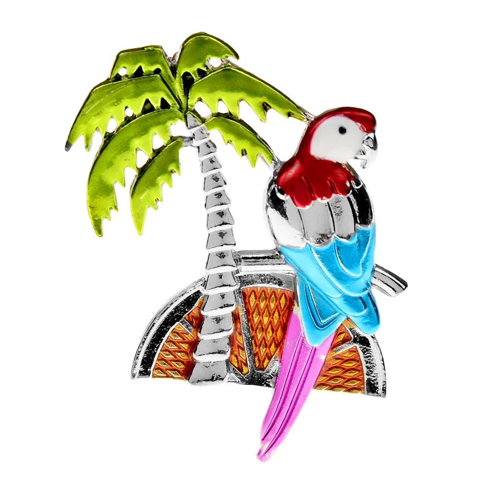 CINDY XIANG Coconut Tree And Parrot Brooch Enamel Colorful Animal Pin Summer Style Bird Jewelry New Fashion 2022
CINDY XIANG Coconut Tree And Parrot Brooch Enamel Colorful Animal Pin Summer Style Bird Jewelry New Fashion 2022