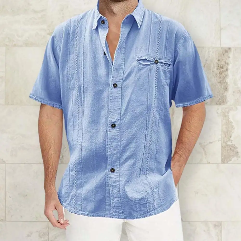 2022 Men Shirt Solid Color Single-breasted Simple Cardigan Breathable Summer Top Daily Clothes
2022 Men Shirt Solid Color Single-breasted Simple Cardigan Breathable Summer Top Daily Clothes