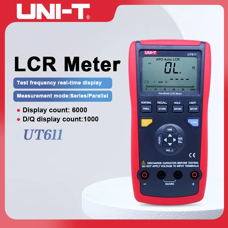 UNI-T Capacitance meter UT611 UT612 Multimeters LCR Meter 20000 insolution resistance meter with LCD backlight display
UNI-T Capacitance meter UT611 UT612 Multimeters LCR Meter 20000 insolution resistance meter with LCD backlight display
