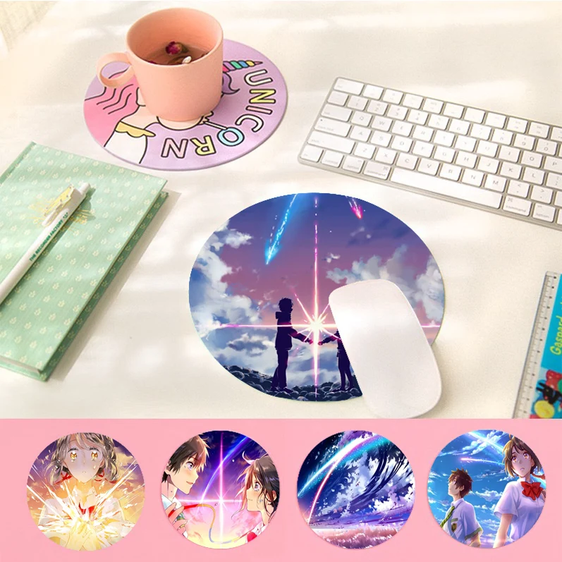 Anime Your Name 22x22cm Round Office Computer Desk Mat Table Keyboard Mouse Pad Laptop Cushion Non-slip For PC Computer Table
Anime Your Name 22x22cm Round Office Computer Desk Mat Table Keyboard Mouse Pad Laptop Cushion Non-slip For PC Computer Table