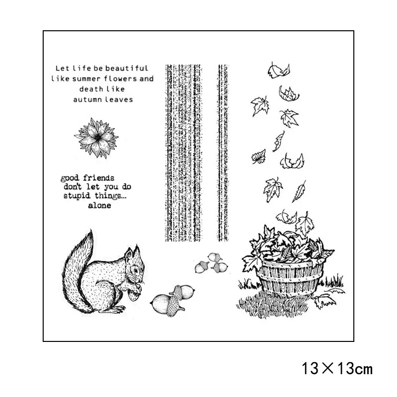 Squirrel Leaves Transparent Clear Silicone Stamp Seal for DIY Scrapbooking Photo Album Decorative Clear Stamps
Squirrel Leaves Transparent Clear Silicone Stamp Seal for DIY Scrapbooking Photo Album Decorative Clear Stamps