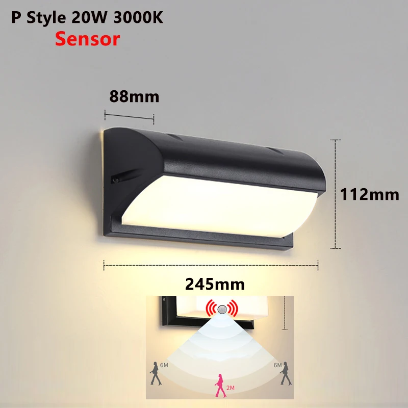Настенный светодиодный светильник Zhengde lighting черный 20Вт IP65 с датчиком движения 
Настенный светодиодный светильник Zhengde lighting черный 20Вт IP65 с датчиком движения