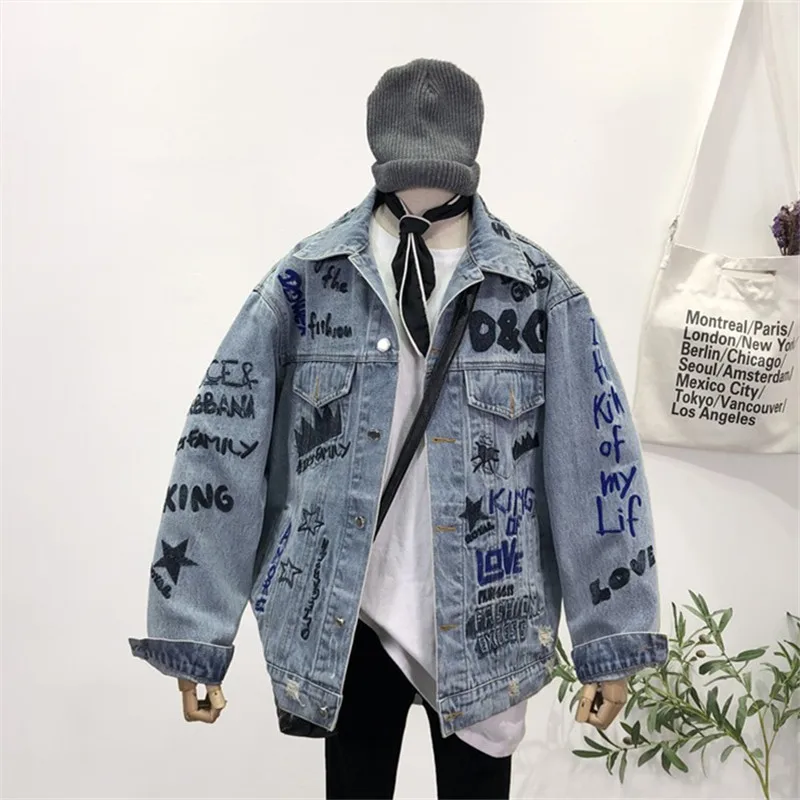Korean Pocket Letter Embroidery Denim Jacket Women Loose Mid Length Cowboy Outerwear Vintage Blue Holes Jeans Jacket Coat Female
Korean Pocket Letter Embroidery Denim Jacket Women Loose Mid Length Cowboy Outerwear Vintage Blue Holes Jeans Jacket Coat Female