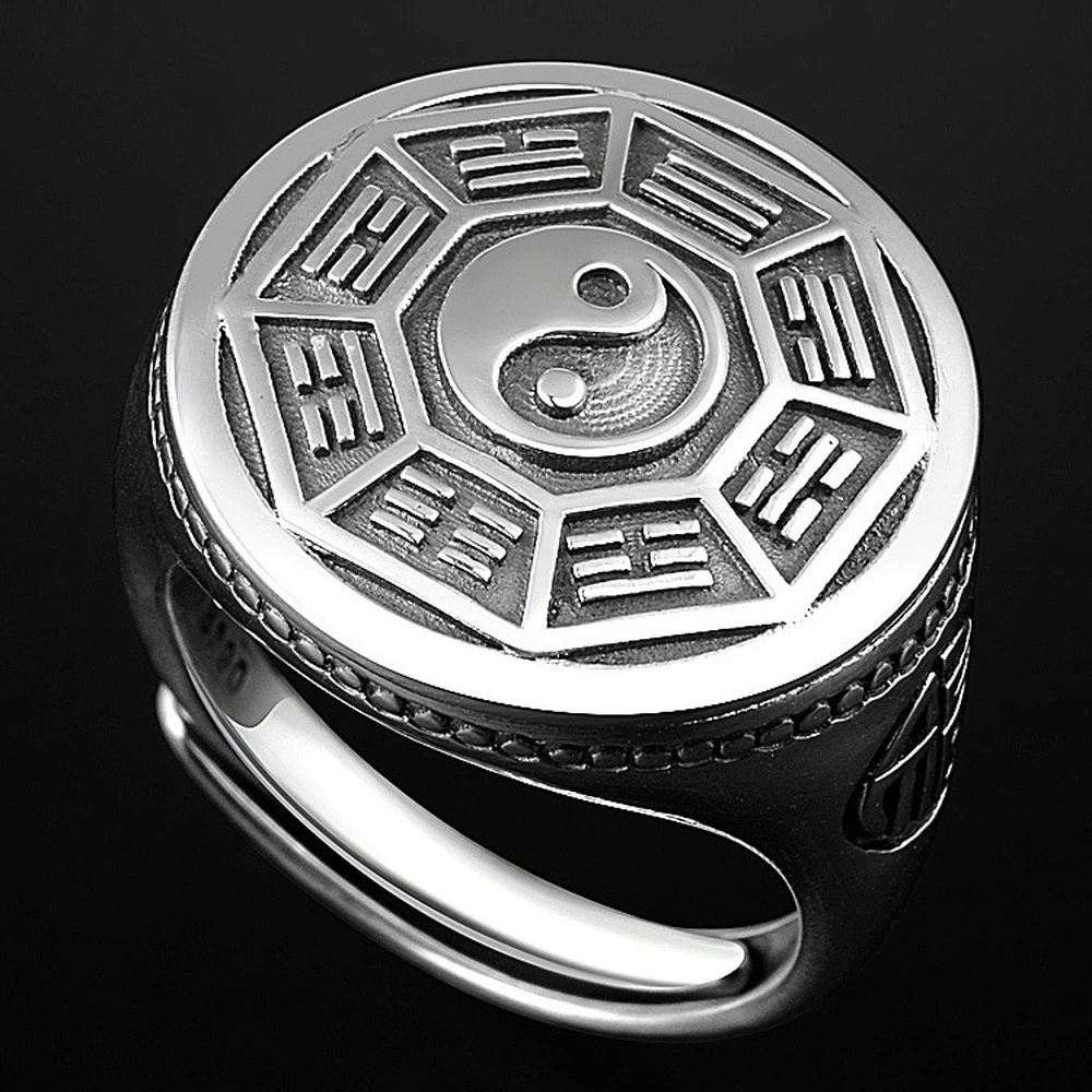 SHARK 925 Sterling Silver Tai Chi Shape Good Luck Ring Resizable for Women Mens Party Jewelry Accessories Gift
SHARK 925 Sterling Silver Tai Chi Shape Good Luck Ring Resizable for Women Mens Party Jewelry Accessories Gift