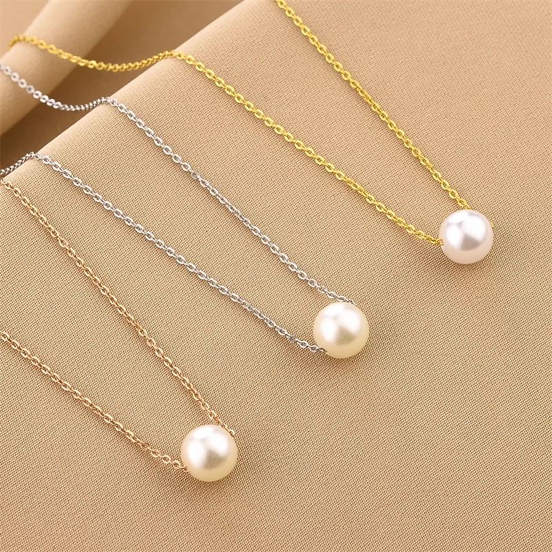 Vintage Shell Pearl Necklace For Women Stainless Steel Gold Color Chain Korean Fashion Choker Necklaces Jewelry Gift Collier
Vintage Shell Pearl Necklace For Women Stainless Steel Gold Color Chain Korean Fashion Choker Necklaces Jewelry Gift Collier