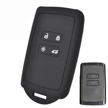 Silicone Car Key Cover Case Fit For Renault Koleos Kadjar Megan For Samsung QM5 QM6 2016 - 2020 Remote Key Holder Protector Case