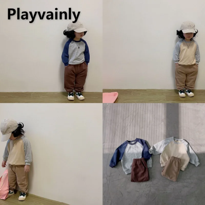 Korean style Baby Girl Boy 2-pcs Sets Round neck cotton Long Sleeves Sweatshirt+Pants leisure suit Newborn Clothes E22012
Korean style Baby Girl Boy 2-pcs Sets Round neck cotton Long Sleeves Sweatshirt+Pants leisure suit Newborn Clothes E22012