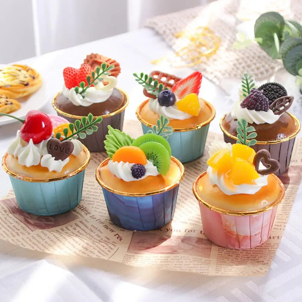 Simulation Cake Vibrant Color Waterproof Faux Leather Faux Fruit Cupcake Model Toy Artificial Food Party Supplies
Simulation Cake Vibrant Color Waterproof Faux Leather Faux Fruit Cupcake Model Toy Artificial Food Party Supplies